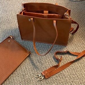 BEIS  Croc embossed work tote